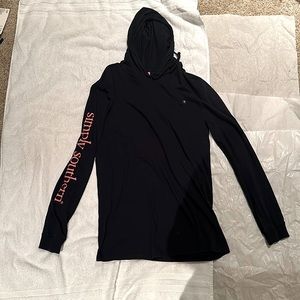 Simply Southern navy hooded light sweatshirt
